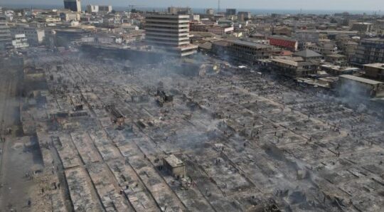 Ghana : Un incendie ravage le marché de Kantamanto à Accra