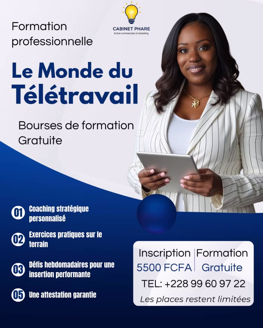 Le cabinet PHARE offre une bourse de formation gratuite en télévendeur aux jeunes togolais, voici comment postuler
