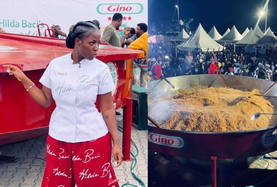 Guinness World Record : La cheffe nigériane Hilda Baci cuisine 9 tonnes de riz jollof sur place